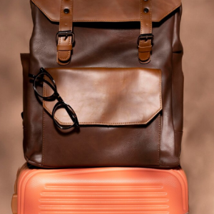 Herschel Leather Duffle Bag In Brown Color